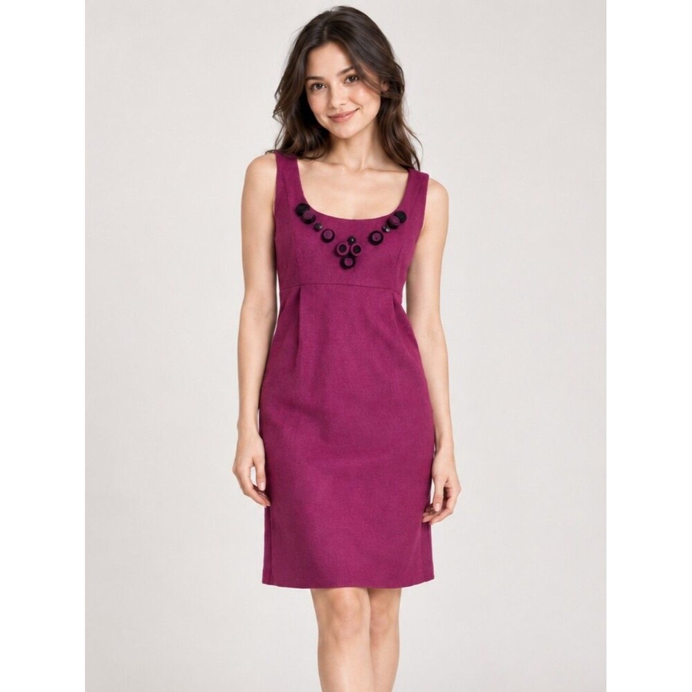 NWOT wool blend women's purple cutout  fully lined cover dress spring fall XS